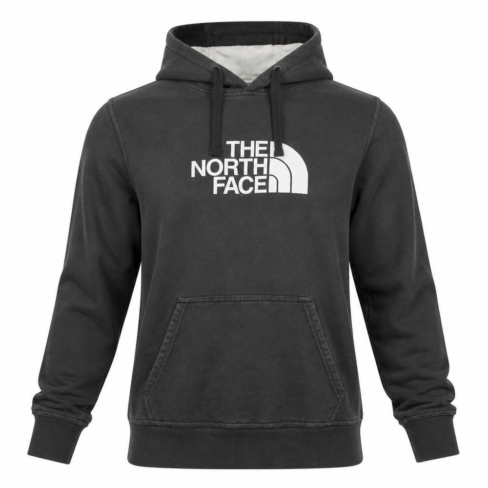 North Face Hoodie Mens L Black Half Dome Logo Pullover Fleece Gorpcore Hiking
